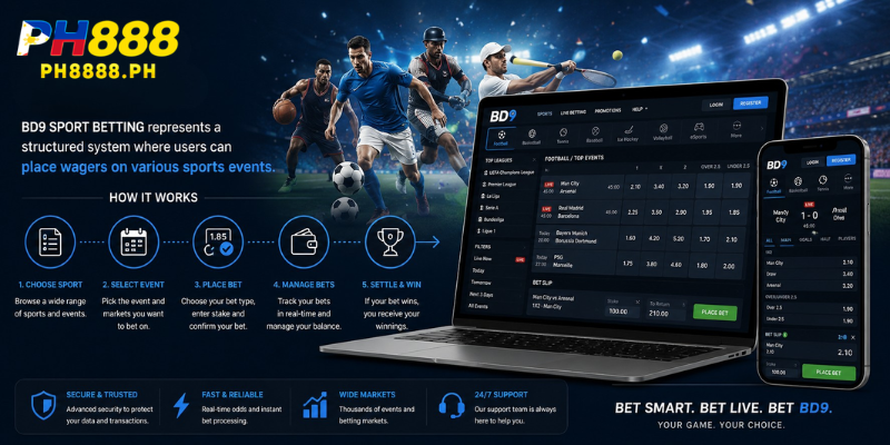 bd9 sport betting represents a structured system where users can place wagers on various sports events.
