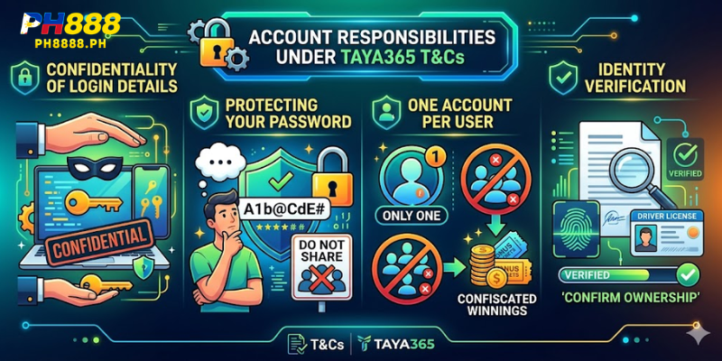 Account Responsibilities Under TAYA365 Terms and Conditions